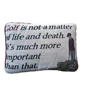 Golf Throw Pillow Needlepoint Decorative Pillow Home Decor Pillow